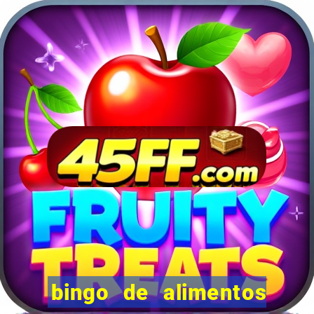 bingo de alimentos saludables para imprimir